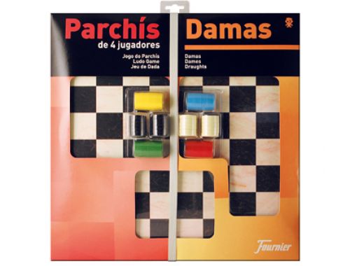 Parchis com jogo do ganso damas tabuleiro grande 4 jogadores 41x40x4,5 cm , Fournier , 43759 , 8420707289812